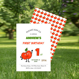 Red apple einladung