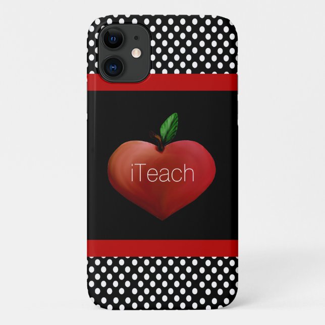 Red Apple Heart Teacher Case-Mate iPhone Hülle (Rückseite)