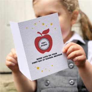 Red Apple heute bin ich tapfer zurück in die Schul Karte