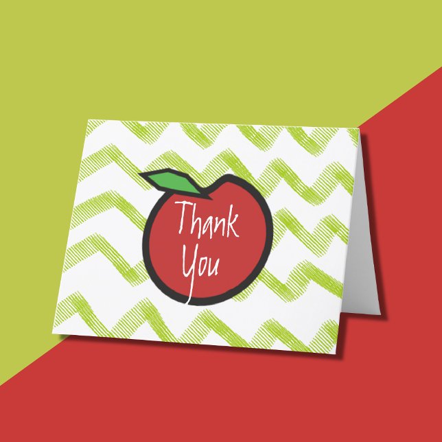 Red Apple Lehrer Danke Karte (Depiction of Thank You Card)