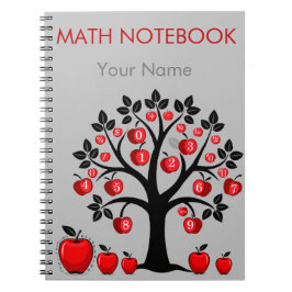 Red Apple Math Tree Notizblock