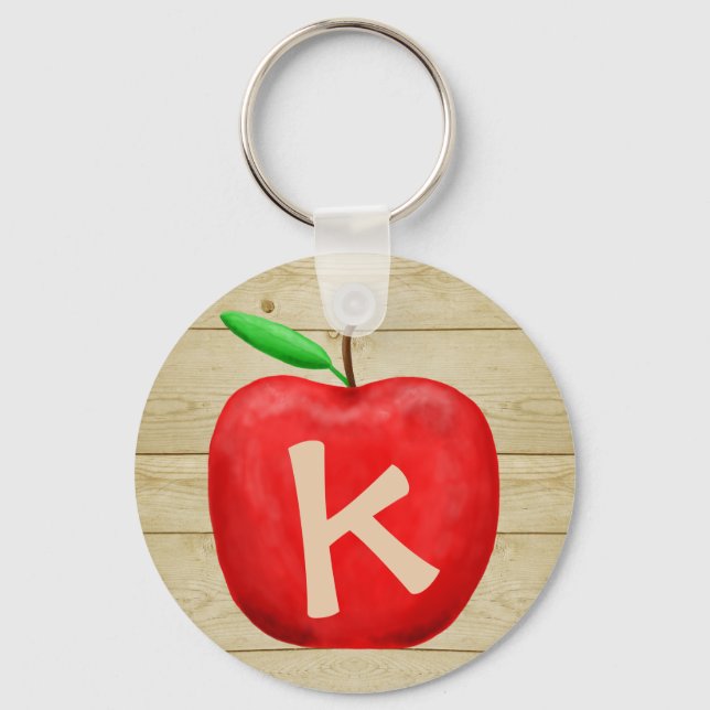 Red Apple Monogram Schlüsselanhänger (Vorderseite)
