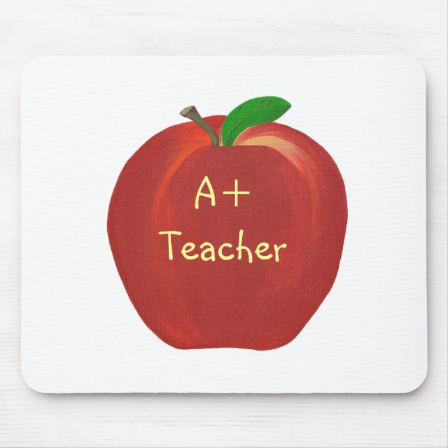 Red Apple Painting, A+ Teacher mousepads (Vorne)