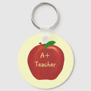 Red Apple Painting, A+ Teacher Schlüsselketten Schlüsselanhänger
