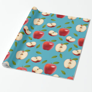 Red Apple Pattern Geschenkpapier