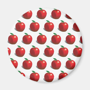Red Apple Pattern Magnet