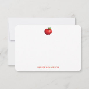 Red Apple Personalisiert Kids Stationery Dankeskarte