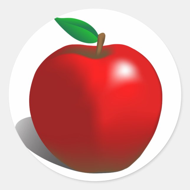 Red Apple Runder Aufkleber (Vorderseite)