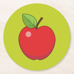 Red Apple Runder Pappuntersetzer