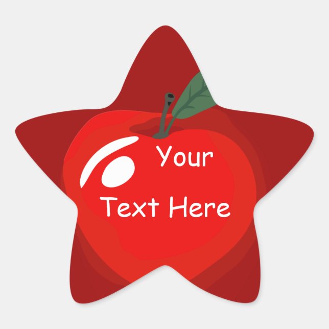 Red Apple Star Shape Sticker (Vorderseite)