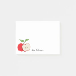 Red Apple Teacher Name 4 x 3 Post-it Klebezettel