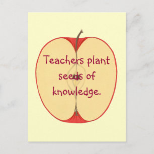 Red Apple Teachers Pflanze Seeds, Knowledge Postca Postkarte