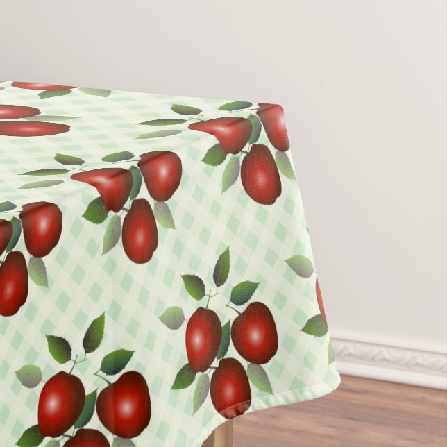 Red Apples Fruit Gingham Tischdecke (Beispiel)