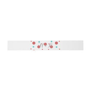 Red Aquamarin Confetti Wedding Belly Bands Einladungsbanderole