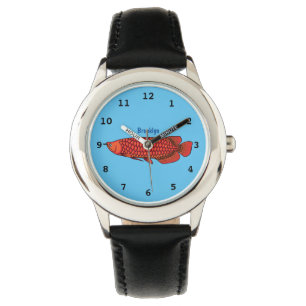 Red Arowana Cartoon Illustration Armbanduhr