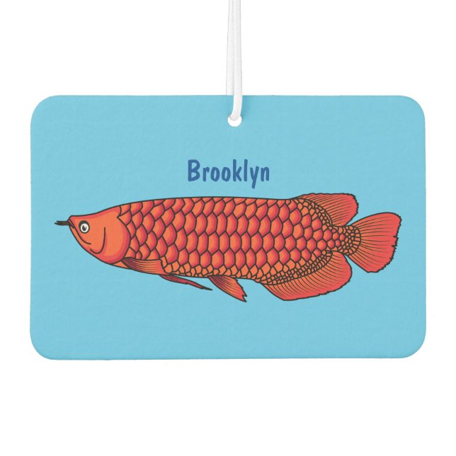 Red Arowana Cartoon Illustration Autolufterfrischer (Vorderseite)