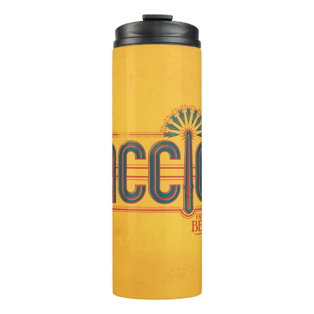 Red Art Deco ACCIO™ Spell Graphic Thermosbecher (Vorderseite)