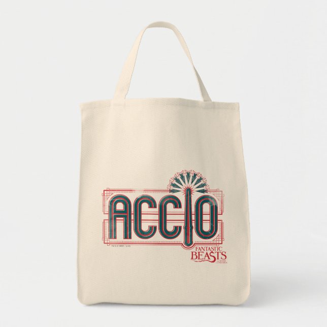 Red Art Deco ACCIO™ Spell Graphic Tragetasche (Vorne)