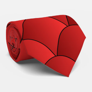 Red Art Deco Design Krawatte