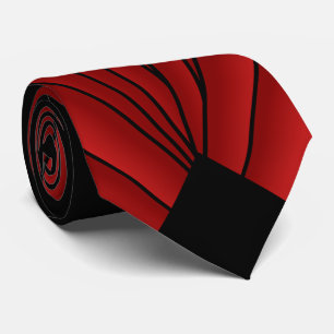 Red Art Deco Design Krawatte