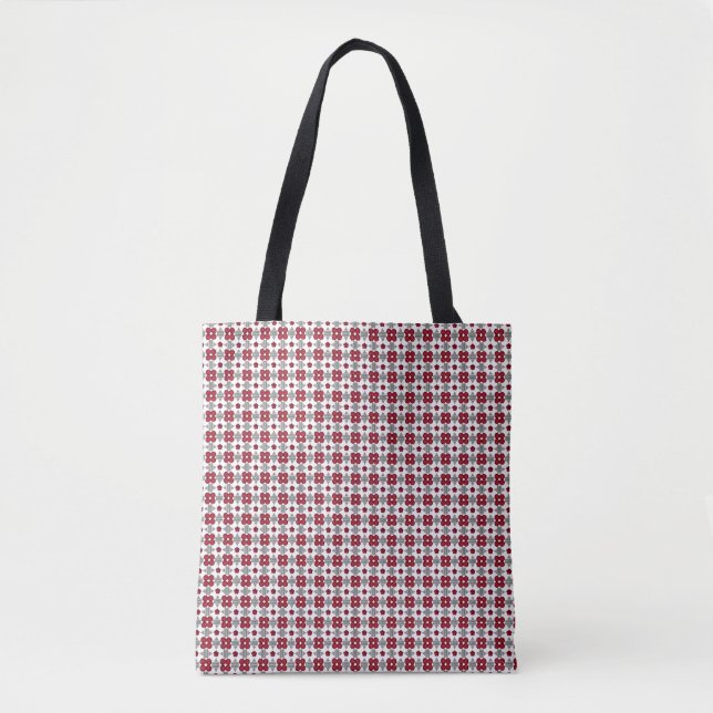 Red Art Deco Muster Tasche (Vorderseite)