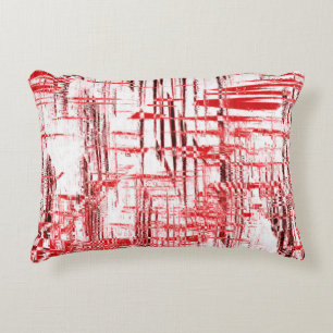 Red Art Deco Zierkissen