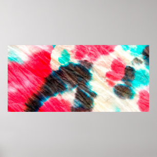 Red Artistic Dirty. Shibori Muster. Summer Brush Poster