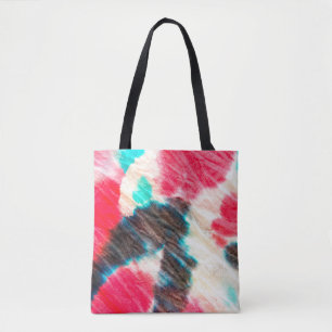 Red Artistic Dirty. Shibori Muster. Summer Brush Tasche