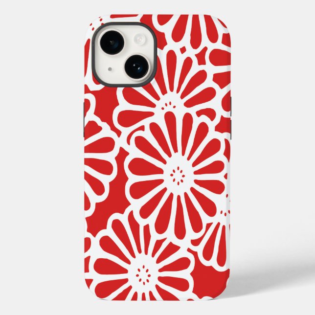 Red Asian Moods Floral Case-Mate iPhone Hülle (Rückseite)