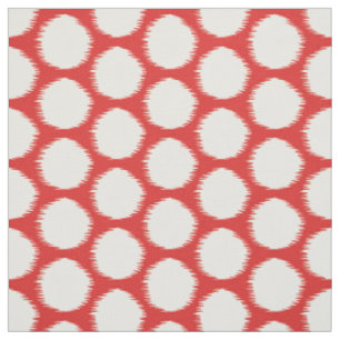 Red Asian Moods Ikat Dots Stoff