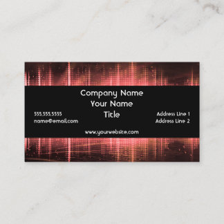 Red Audio Waveforms Sound DJ Audio Visuell Visitenkarte