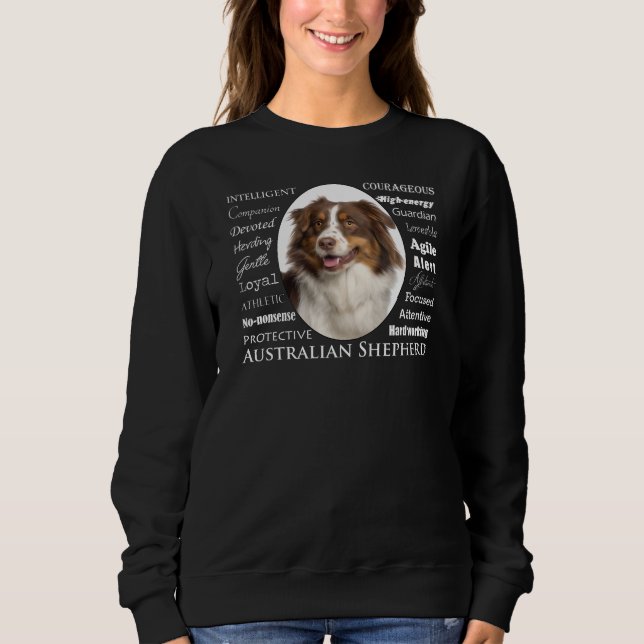 Red Australian Shepherd Traits Sweatshirt (Vorderseite)