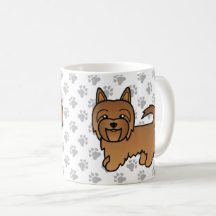 Red Australian Terrier Niedlich Cartoon Dog Kaffeetasse