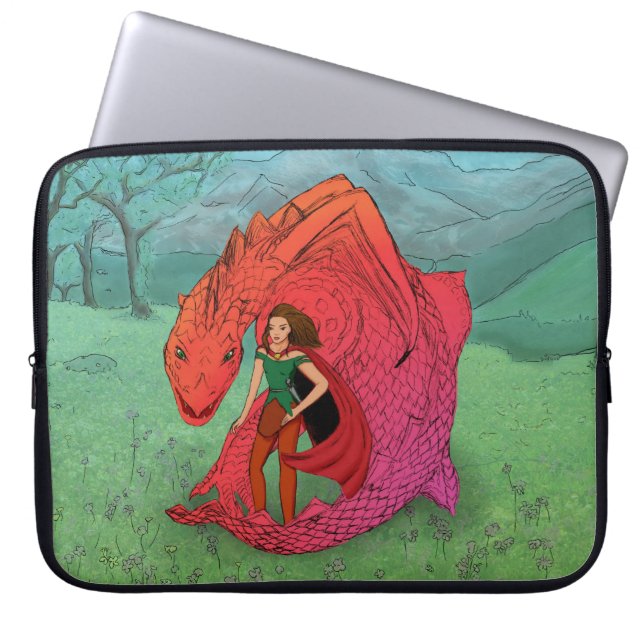 Red Baby Dragon Laptopschutzhülle (Vorderseite)
