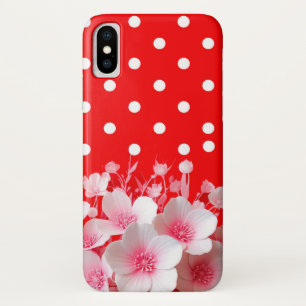 Red Background und Polka Dot Muster Case-Mate iPhone Hülle