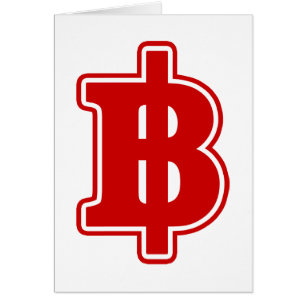 RED BAHT SIGN ฿ thailändischer ฿