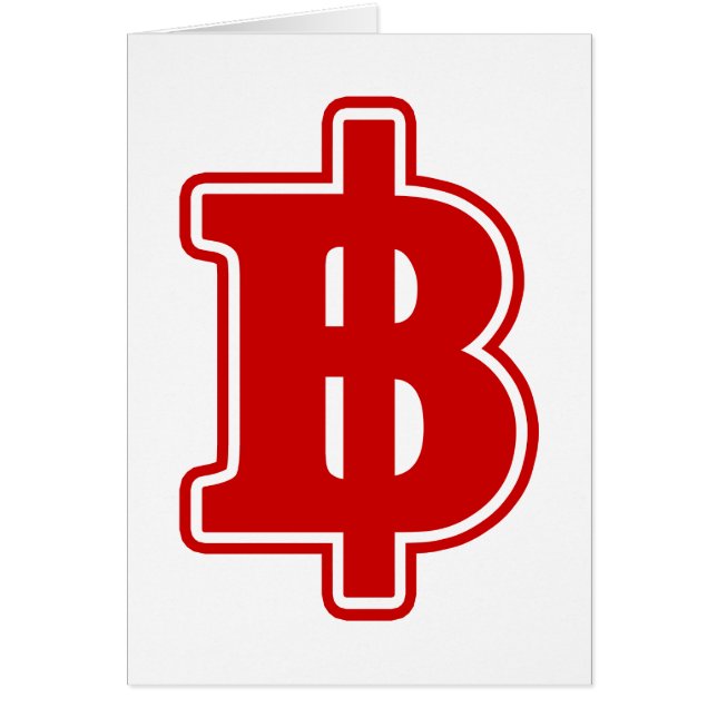 RED BAHT SIGN ฿ thailändischer ฿ (Vorne)