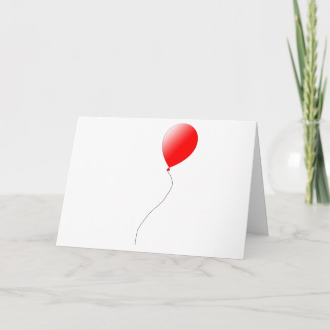 Red Balloon Karte (Vorderseite)