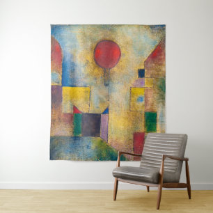 Red Balloon   Paul Klee   Wandteppich