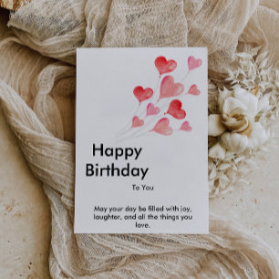 Red Balloon Printable Happy Birthday Card Feiertagskarte