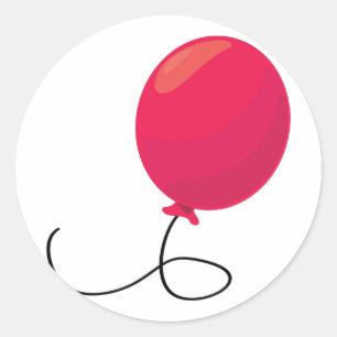 Red Balloon Runder Aufkleber