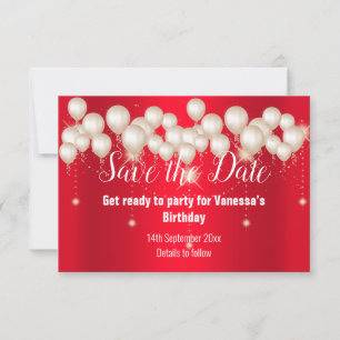 RED BALLOON SAVE THE DATE ANKÜNDIGUNG