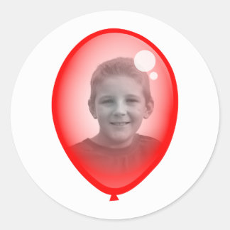 Red Balloon-Vorlage Runder Aufkleber