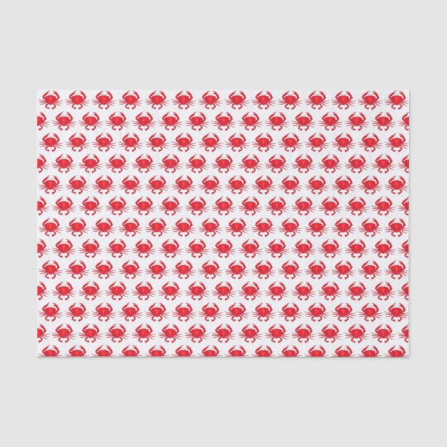 Red Baltimore Maryland MD Chesapeake Bay Crabs Seidenpapier (Vorderseite)