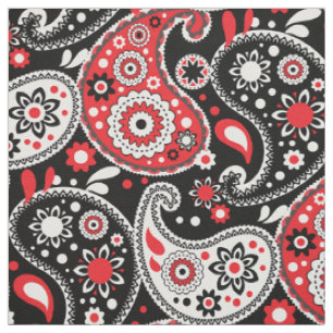 Red Bandana Country Western Farm Paisley Stoff