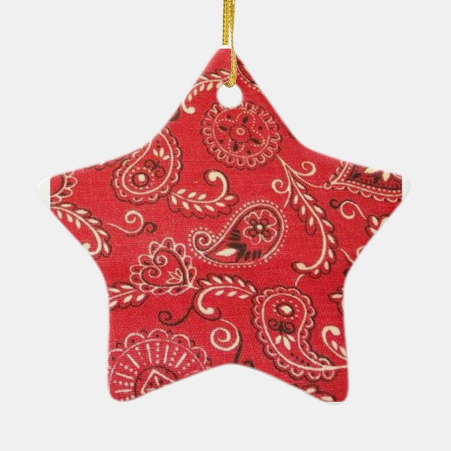 Red Bandana Keramik Ornament (Hinten)