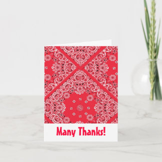 Red Bandana Vielen Dank, Card Dankeskarte