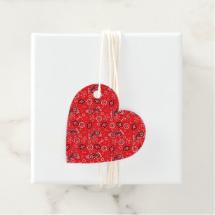 Red Bandana Western Cowboy Liebe Herz Classic Geschenkanhänger