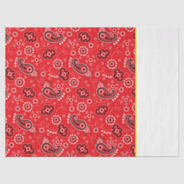 Red Bandana Zwei Tone gelb Weiß Rustikal Moderne Seidenpapier