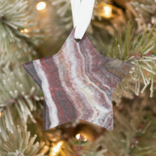 Red Banded Agate Pattern Ornament